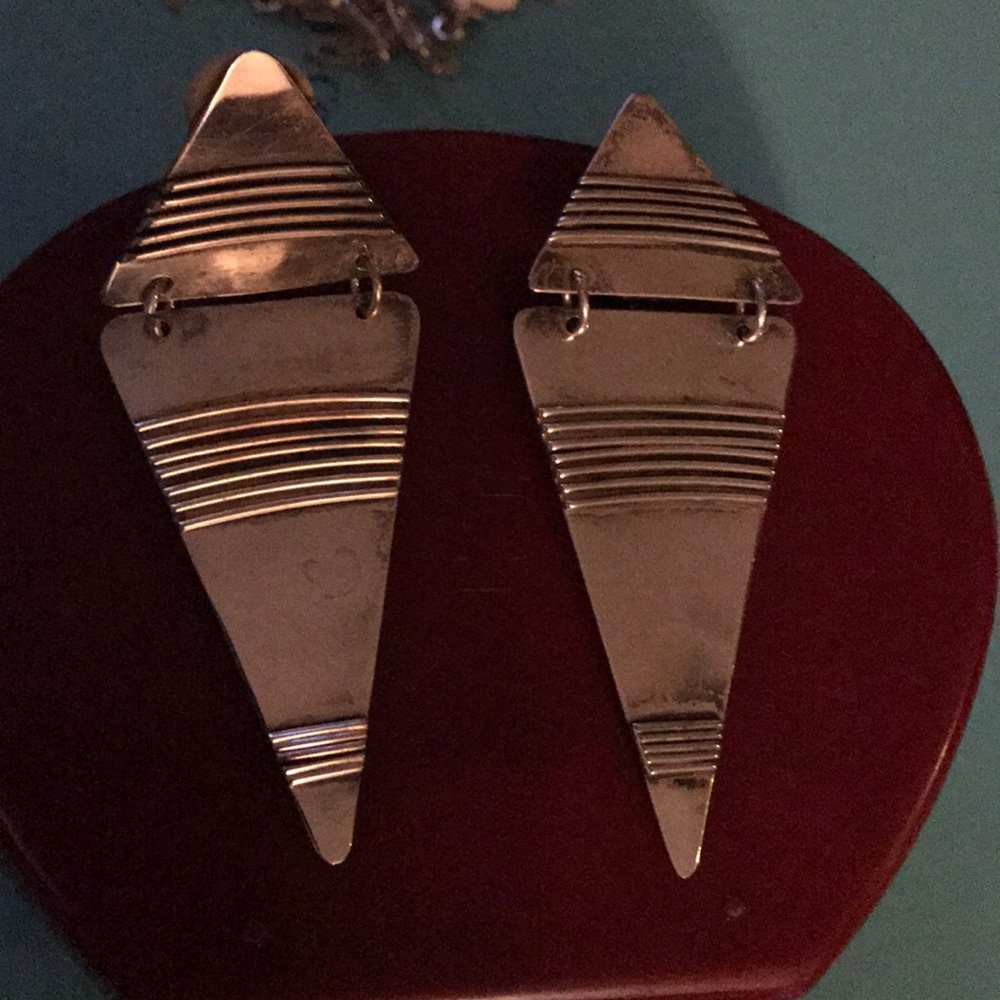 Comstock @Beautiful Art Deco sterling  earrings